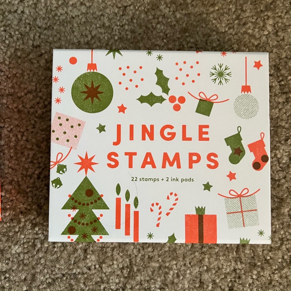 Jingle Stamps Set with Ink Pads